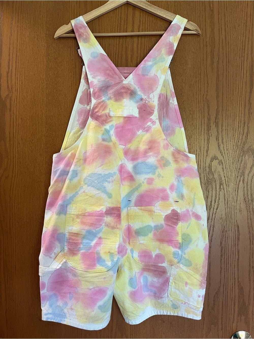 Duluth Trading Co Tie-Dye Shortalls *flawed* - Picture 4 of 8